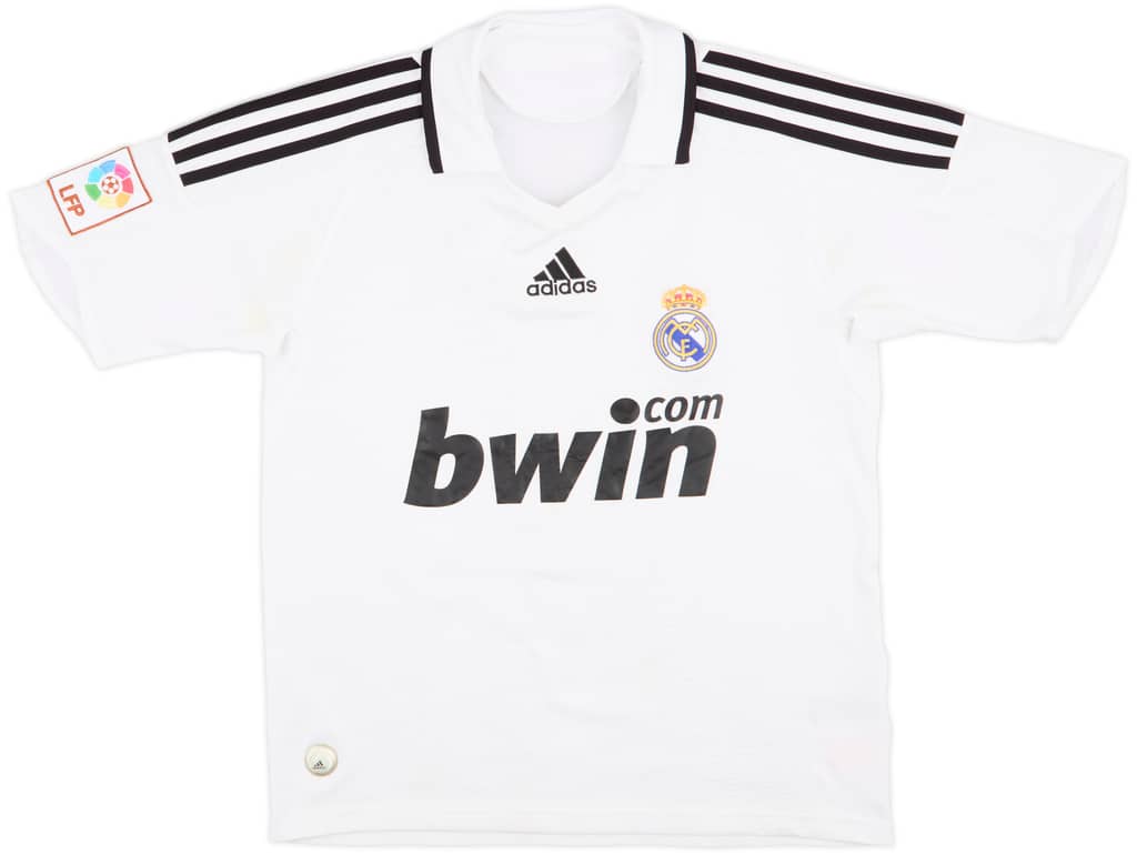 2008-09 Real Madrid Home Shirt - 6/10 - (L.Boys)