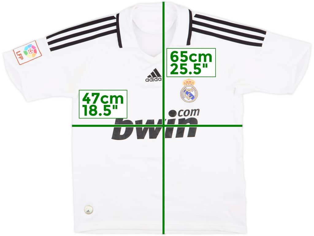 2008-09 Real Madrid Home Shirt - 6/10 - (L.Boys)