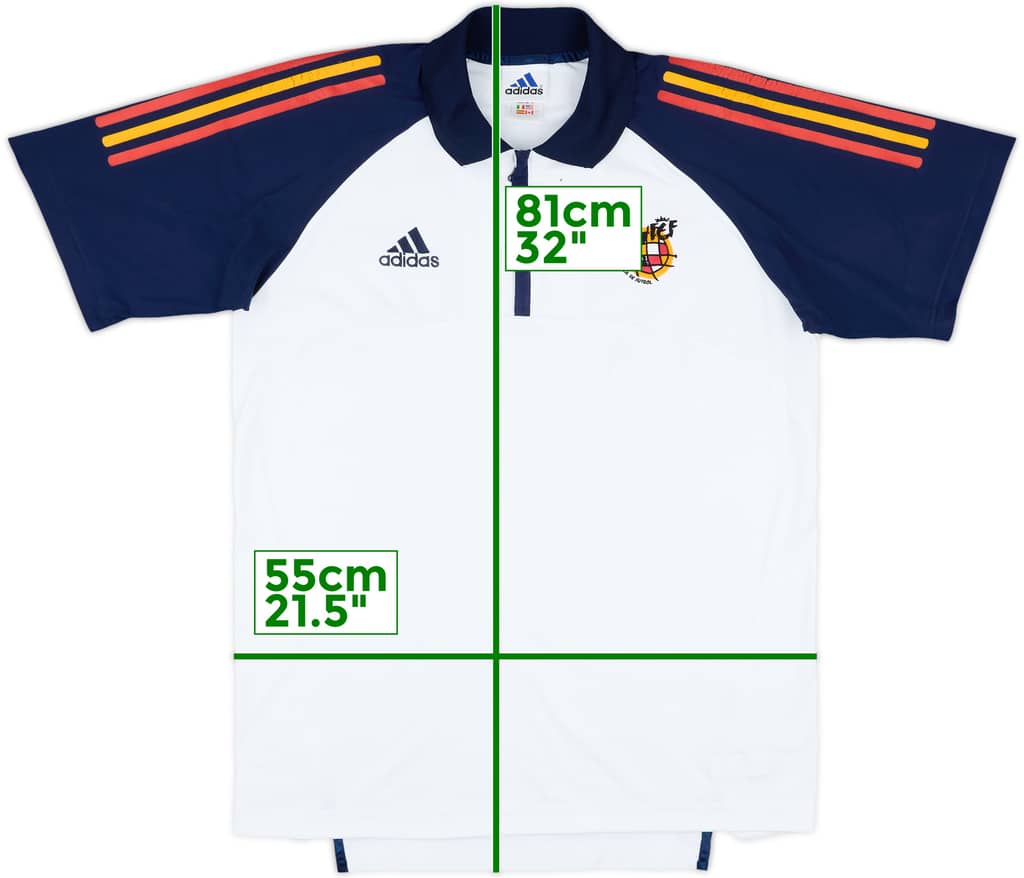 2002-04 Spain adidas 1/4 Zip Polo Shirt - 6/10 - (M)