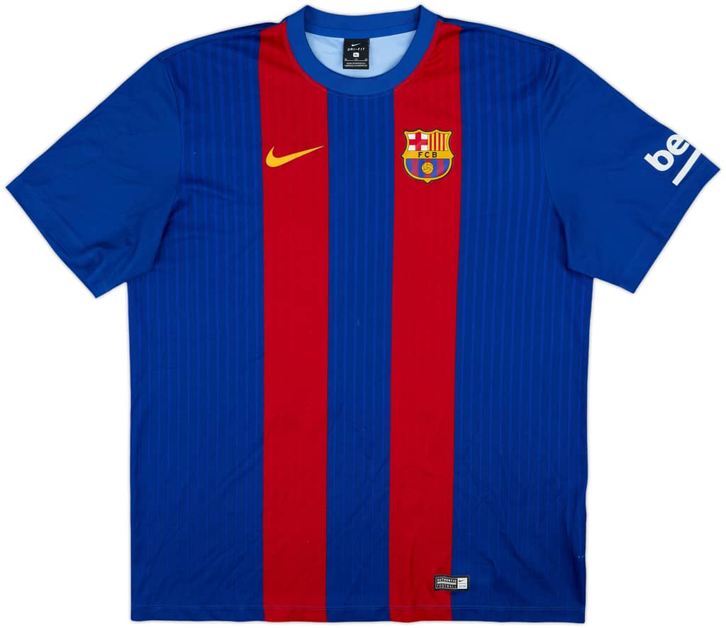 2016-17 Barcelona Basic Home Shirt - 8/10 - (XL)