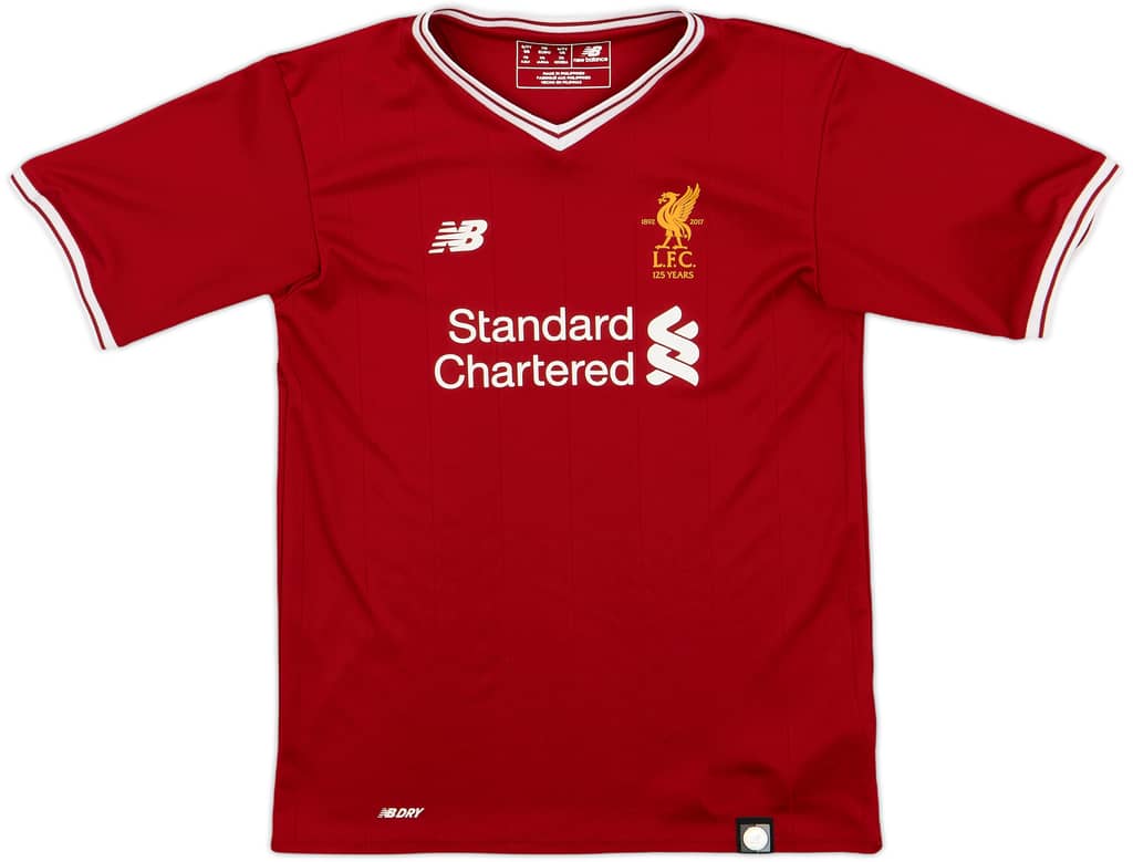 2017-18 Liverpool 125 Years Home Shirt - 9/10 - (6-7 Years)