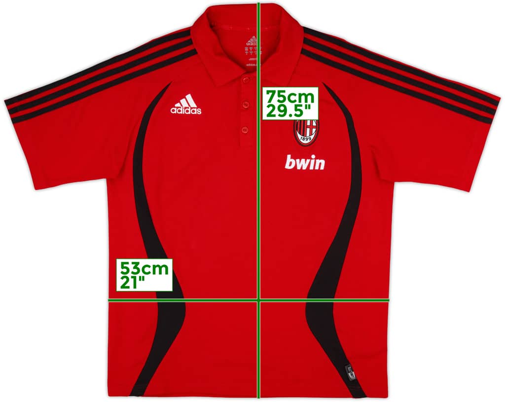 2006-07 AC Milan adidas Polo Shirt - 10/10 - (M/L)