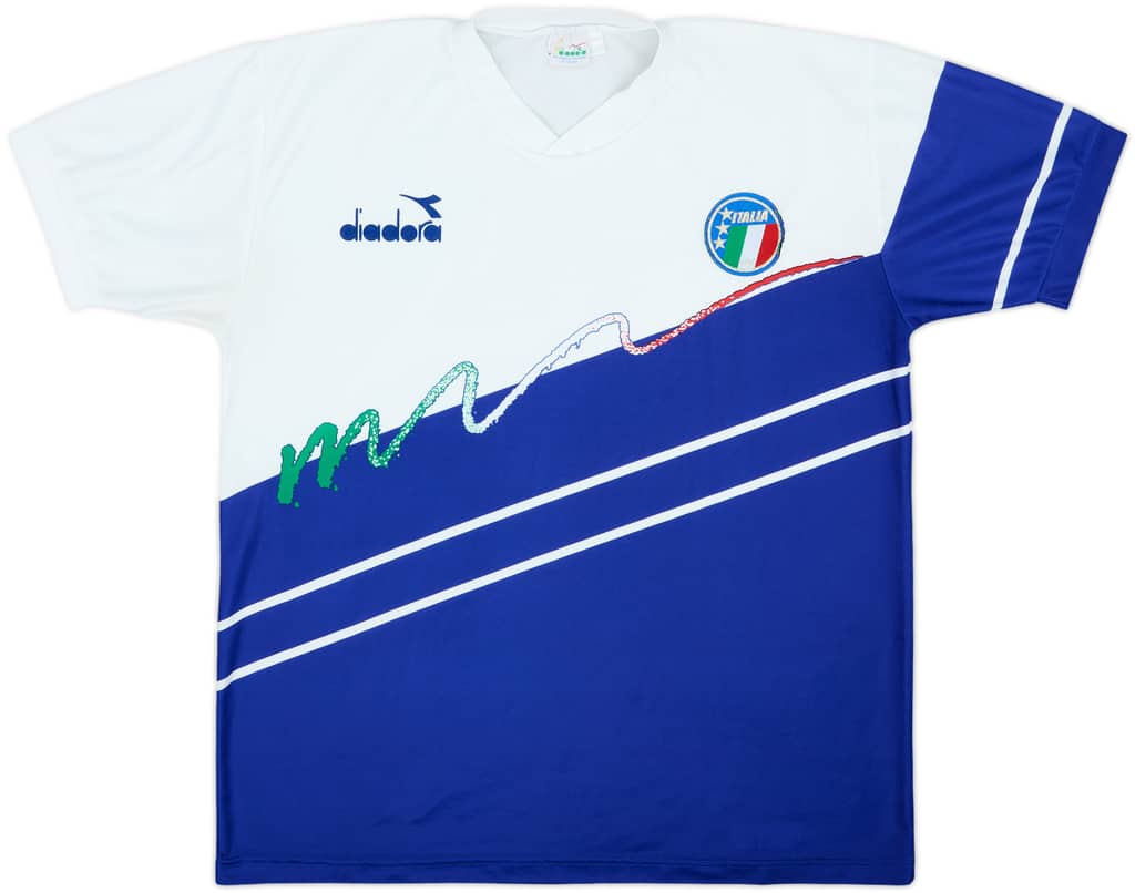 1990 Italy Diadora Training Shirt - 8/10 - (XL)