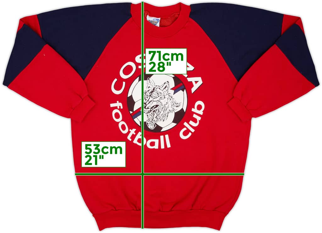 1990-91 Cosenza Le Felpe Dei Grandi Club Sweat Top - 8/10 - (L)