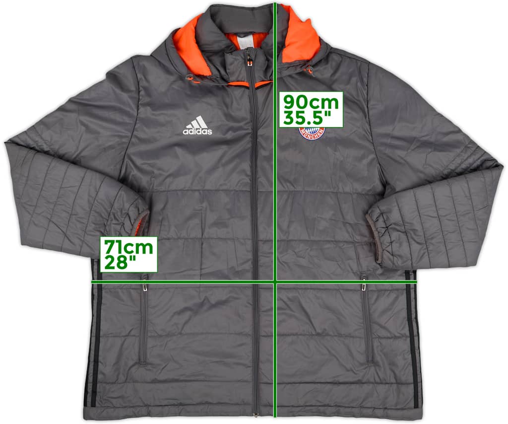 2016-17 Bayern Munich adidas Padded Bench Coat - 9/10 - (XXL)