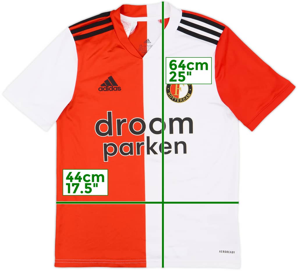 2020-21 Feyenoord Home Shirt - 8/10 - (L.Boys)