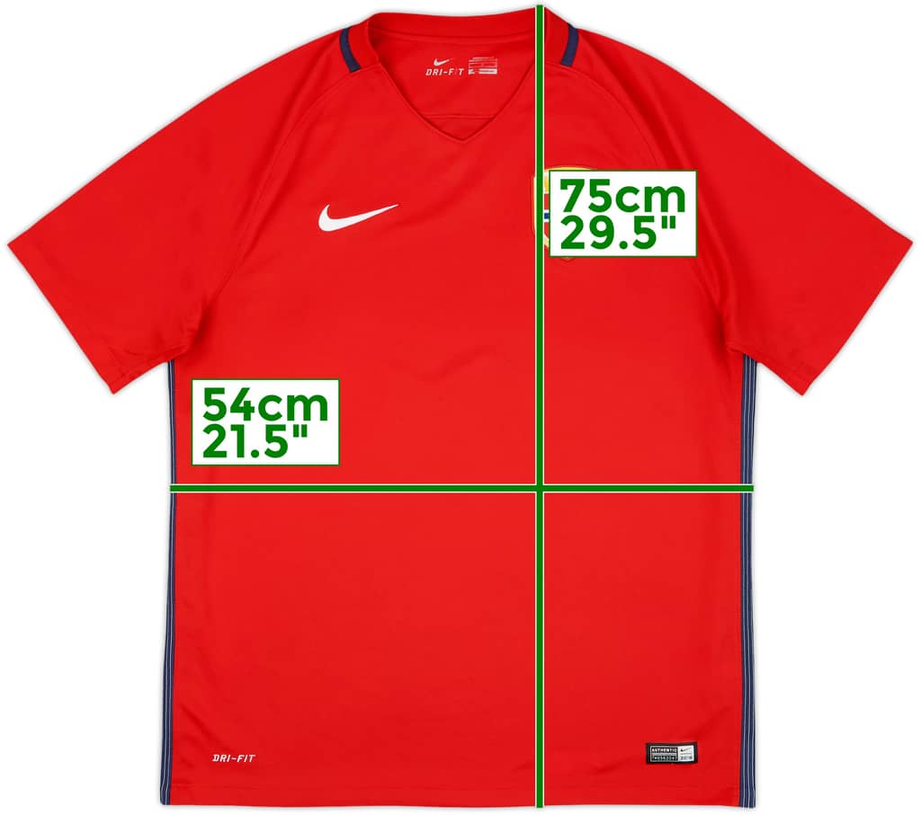 2016-18 Norway Home Shirt - 9/10 - (L)