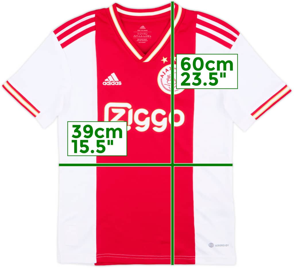 2022-23 Ajax Home Shirt - 9/10 - (M.Boys)
