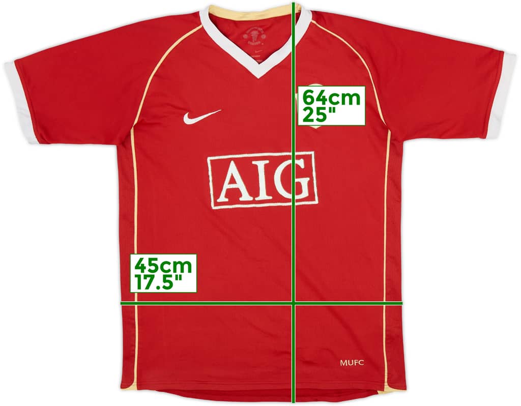 2006-07 Manchester United Home Shirt - 6/10 - (XL.Boys)