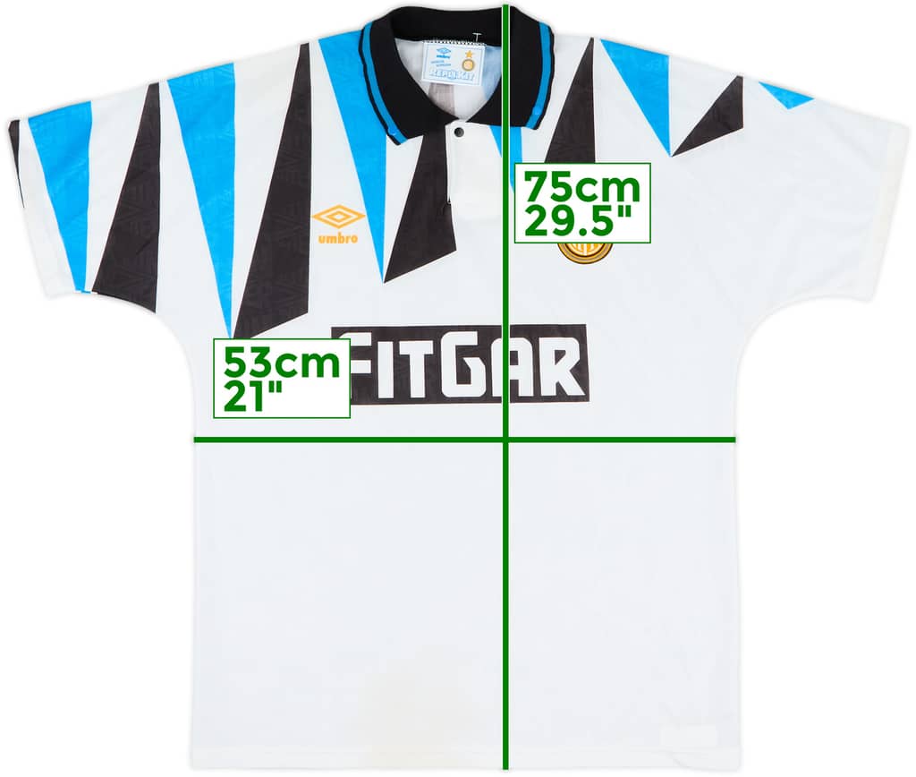1991-92 Inter Milan Away Shirt - 8/10 - (L)