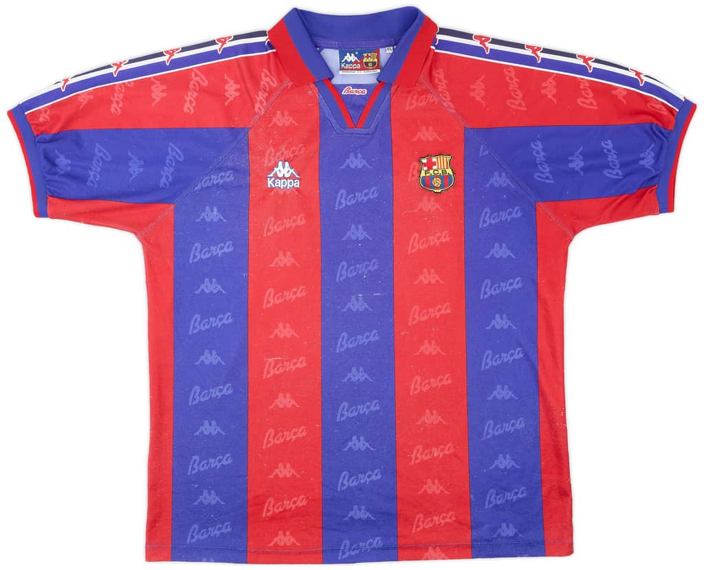 1995-97 Barcelona Home Shirt - 7/10 - (XL)