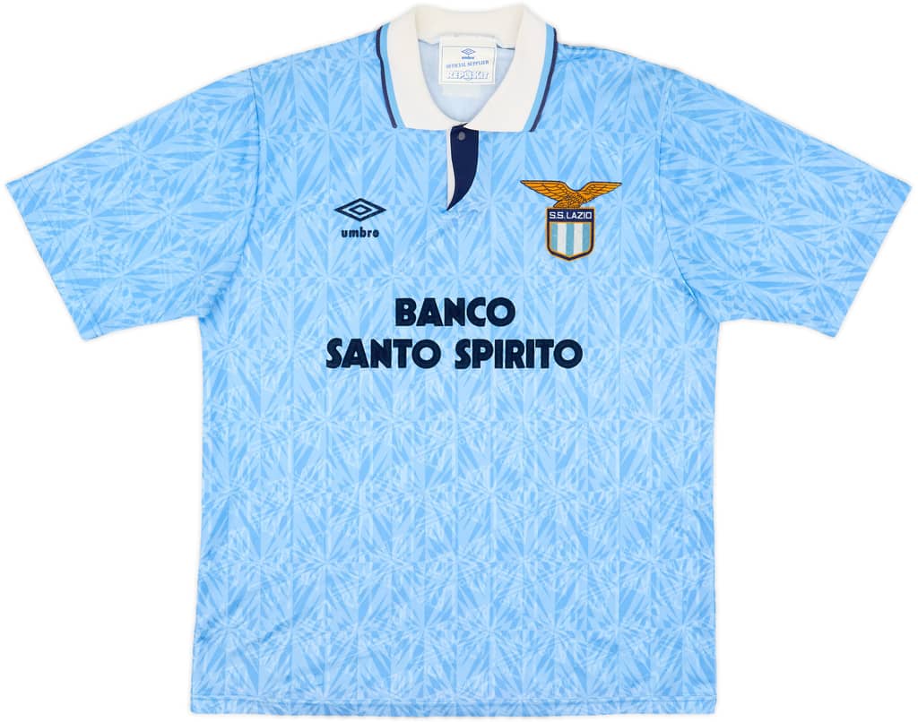 1991-92 Lazio Home Shirt - 8/10 - (L)