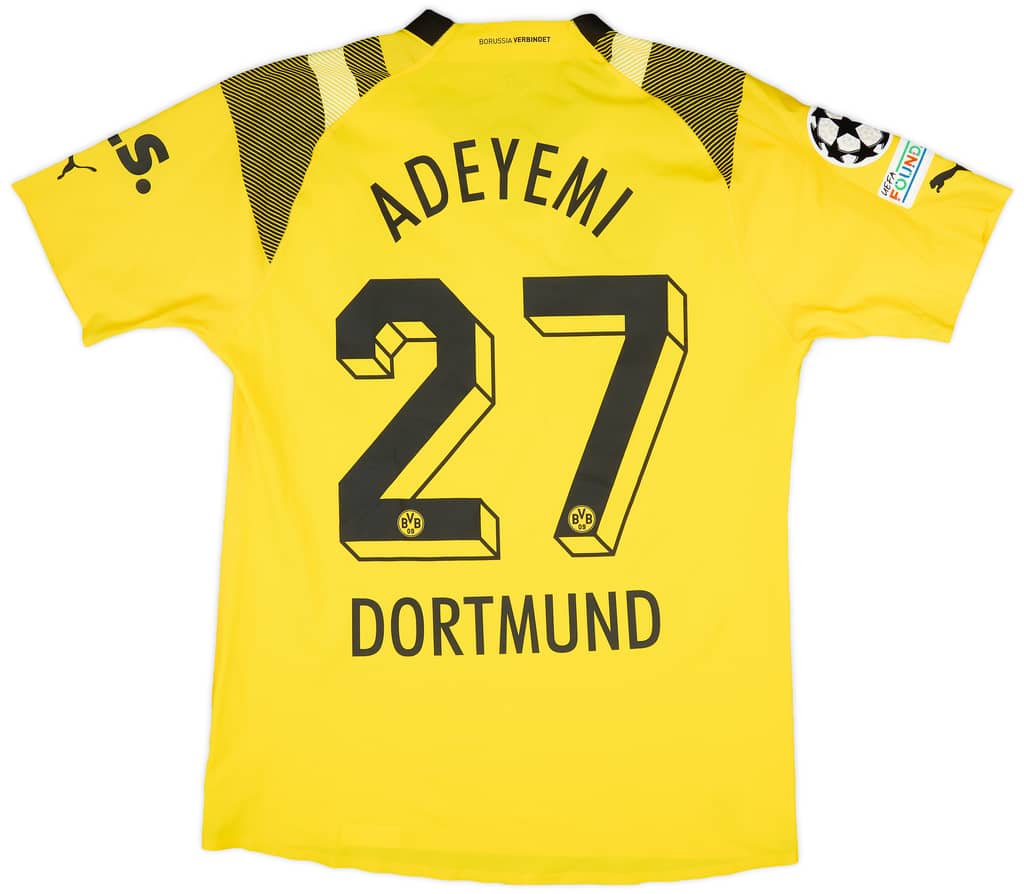 2022-23 Dortmund Match Issue Champions League Home Shirt Adeyemi #27