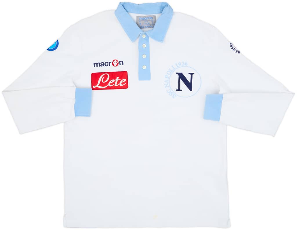 2009-10 Napoli Macron Polo L/S Shirt - 8/10 - (M)