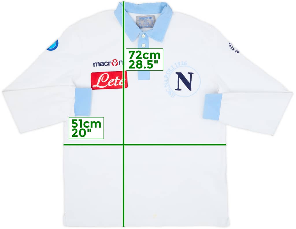 2009-10 Napoli Macron Polo L/S Shirt - 8/10 - (M)