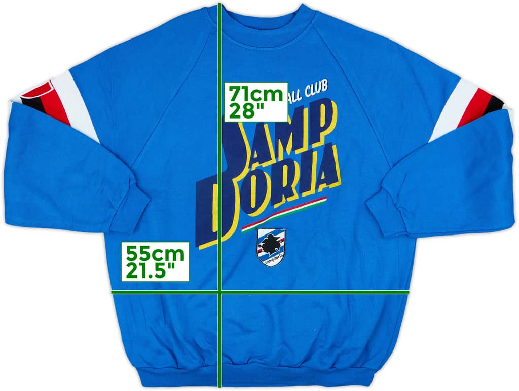 1990-91 Sampdoria Le Felpe Dei Grandi Club Sweat Top - 8/10 - (L)