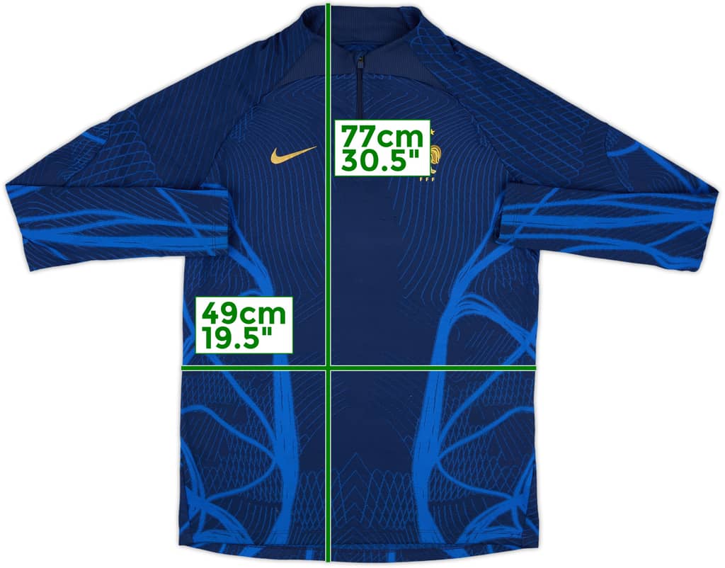 2022-23 France Player Issue Nike 1/4 Zip Drill Top - 8/10 - (M)