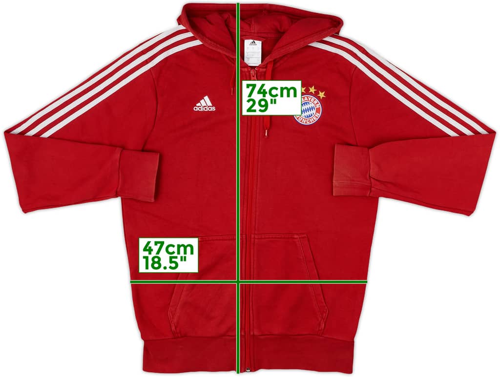 2017-18 Bayern Munich adidas Hooded Sweat Top - 7/10 - (S)