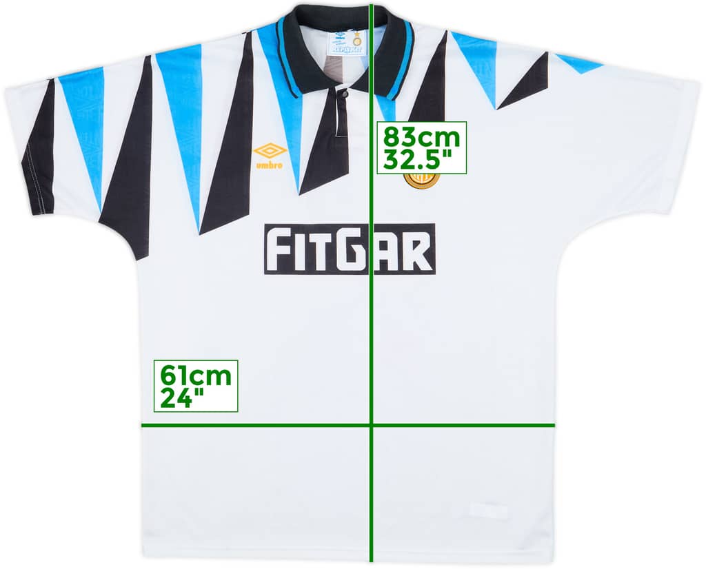 1991-92 Inter Milan Away Shirt - 7/10 - (XL)