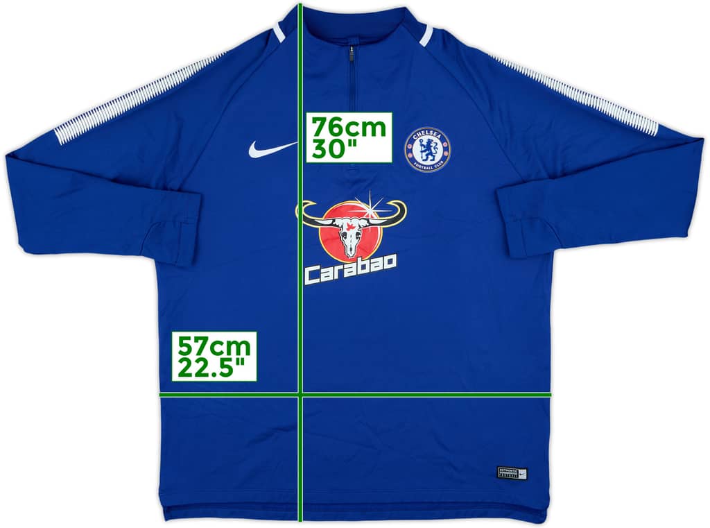 2017-18 Chelsea Nike 1/4 Zip Training Top - 8/10 - (XL)