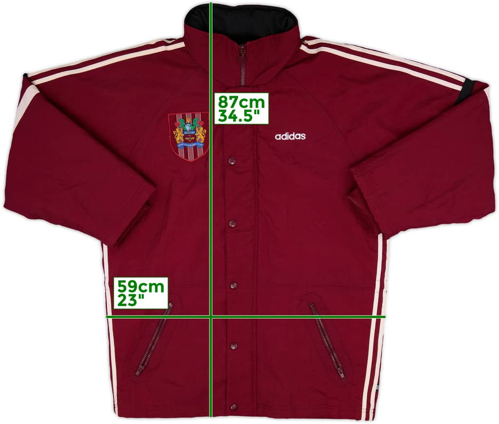 1996-98 Burnley adidas Padded Bench Coat - 7/10 - (S)
