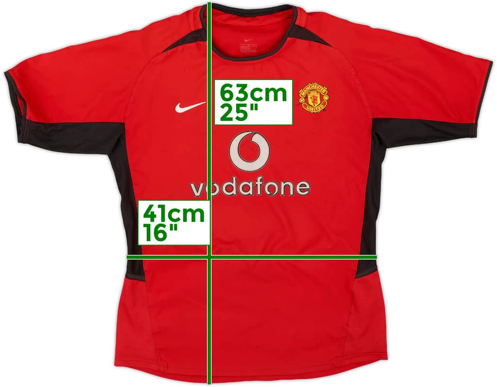 2002-04 Manchester United Home Shirt - 7/10 - (M.Boys)