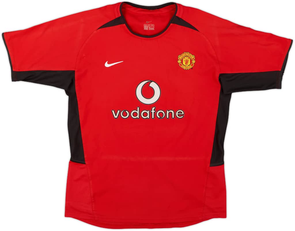 2002-04 Manchester United Home Shirt - 8/10 - (L.Boys)