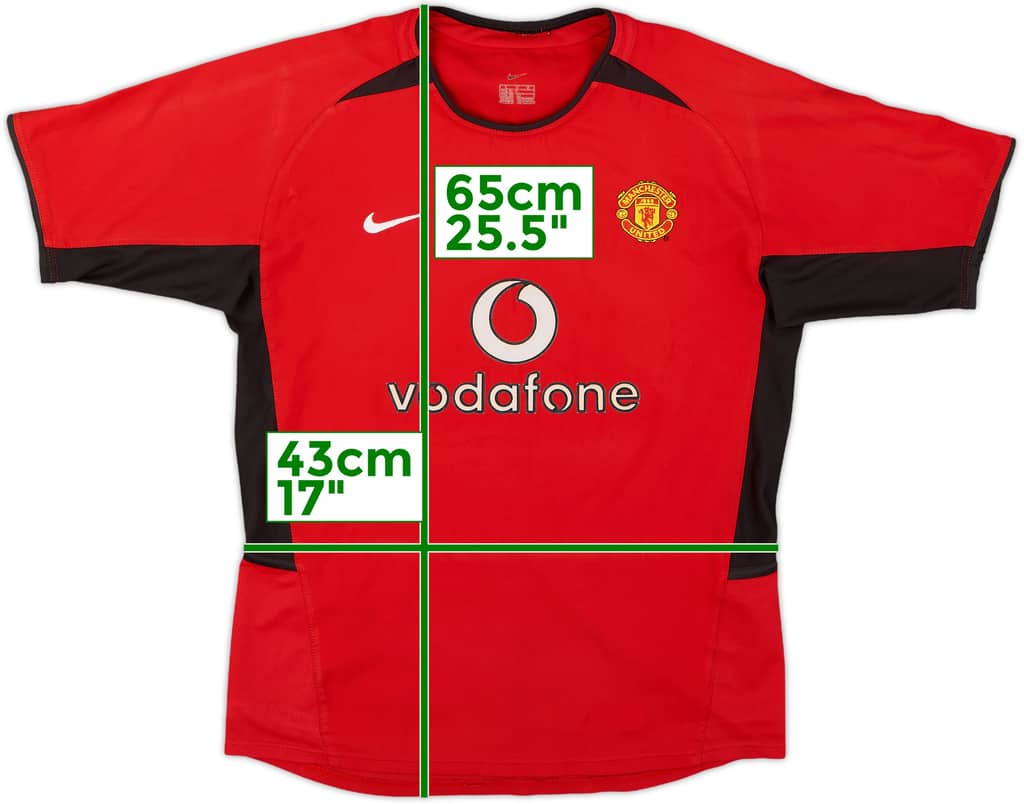 2002-04 Manchester United Home Shirt - 8/10 - (L.Boys)