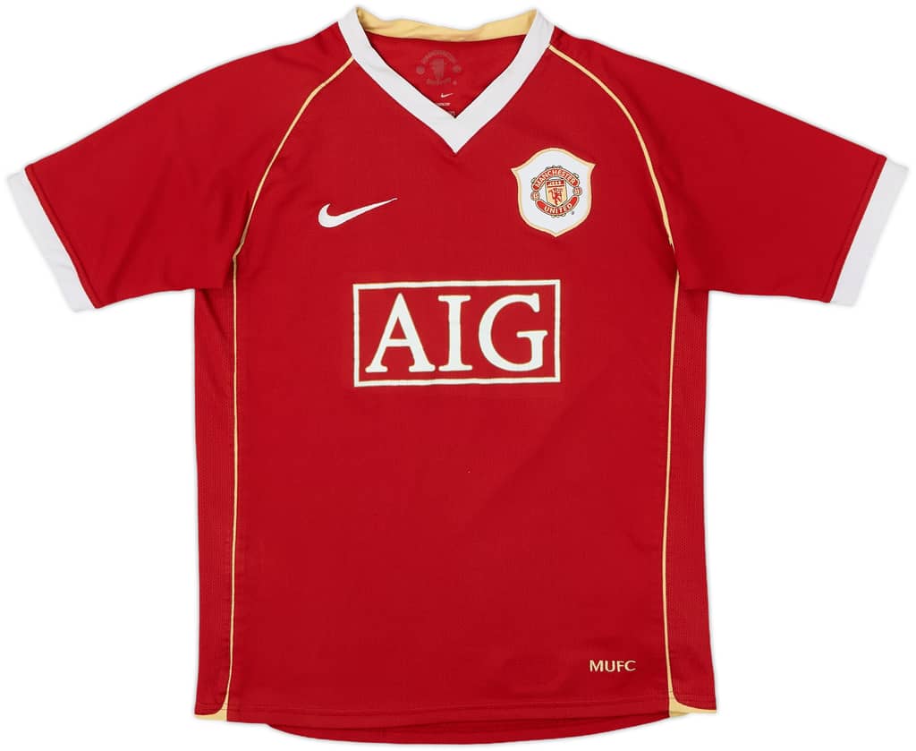 2006-07 Manchester United Home Shirt - 5/10 - (L.Boys)
