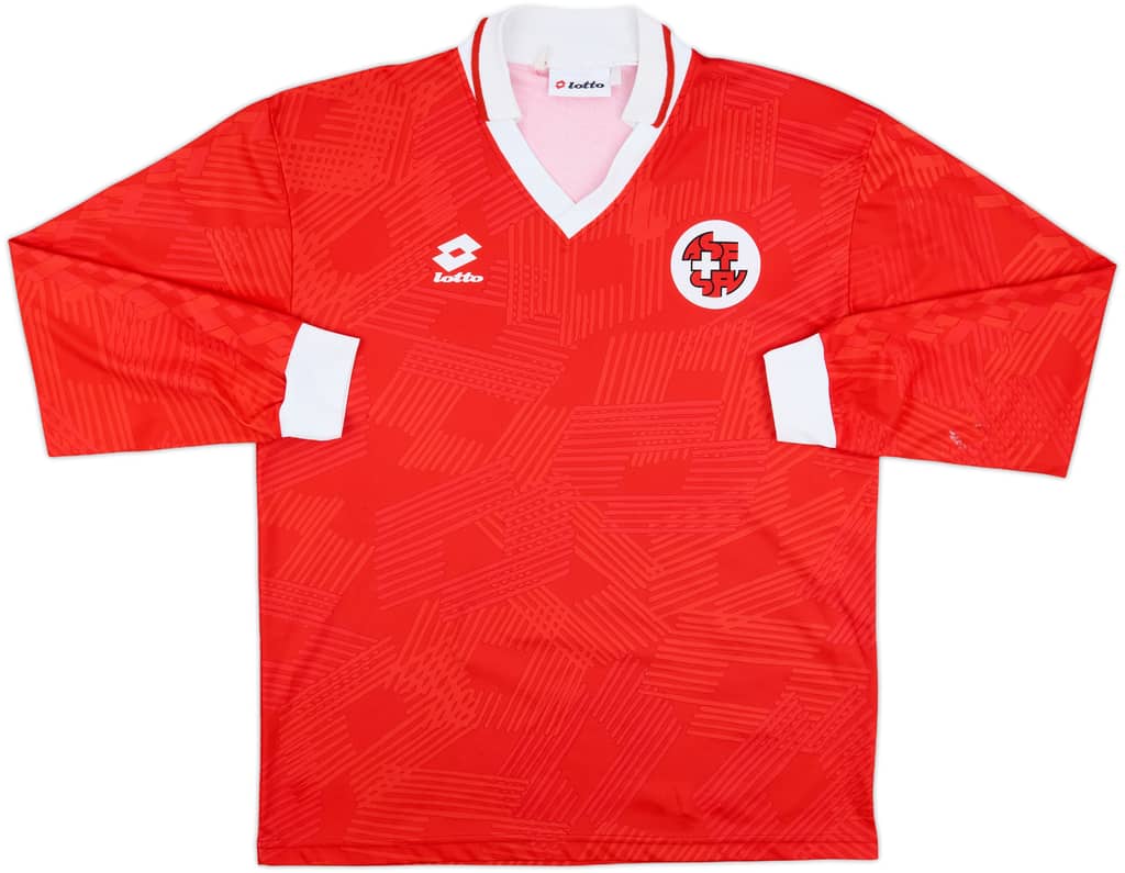 1992-93 Switzerland Home L/S Shirt - 9/10 - (L)