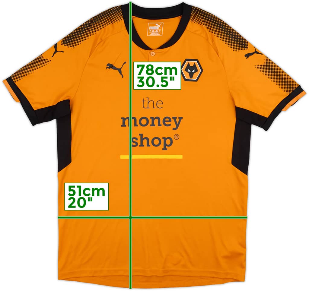 2017-18 Wolves Home Shirt - 8/10 - (L)