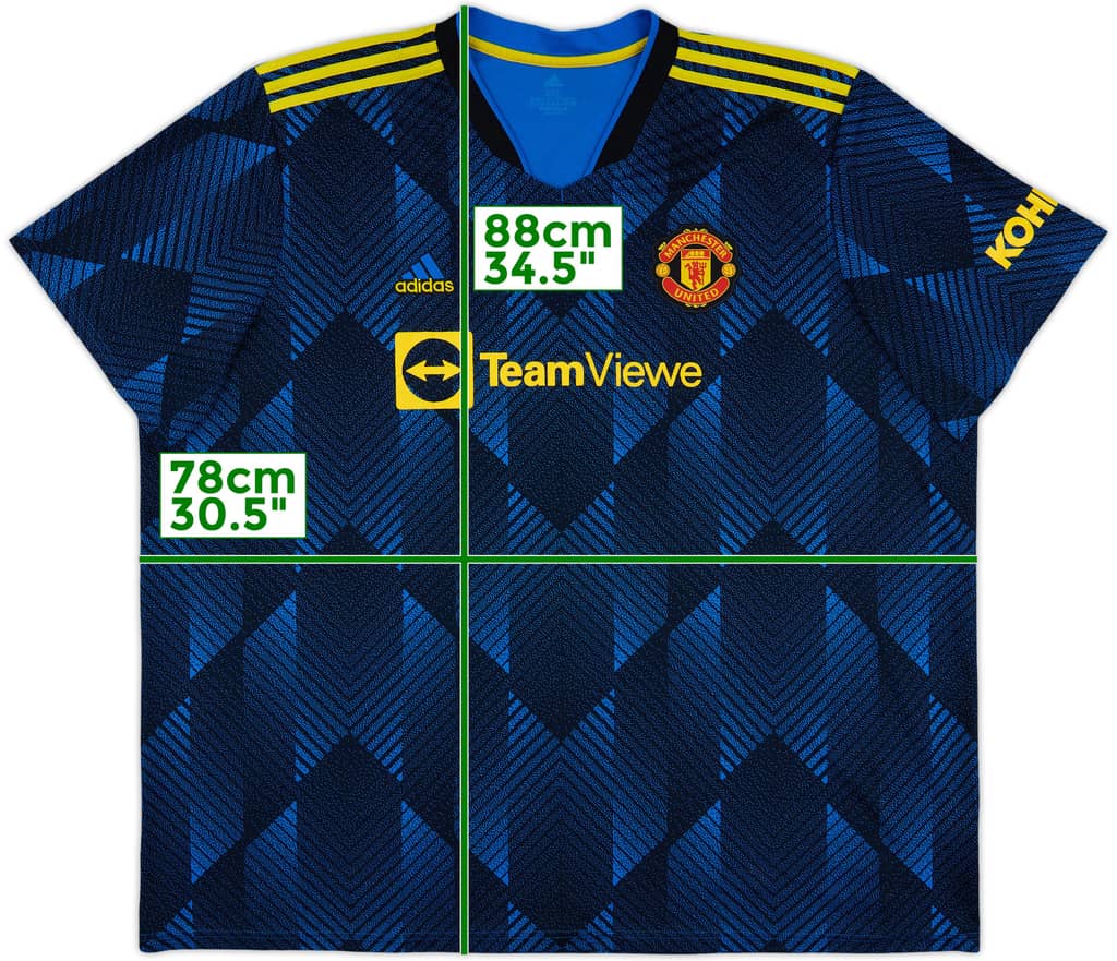 2021-22 Manchester United Third Shirt - 5/10 - (4XL)