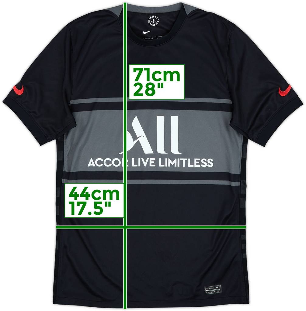 2021-22 Paris Saint-Germain Third Shirt - 8/10 - (S)