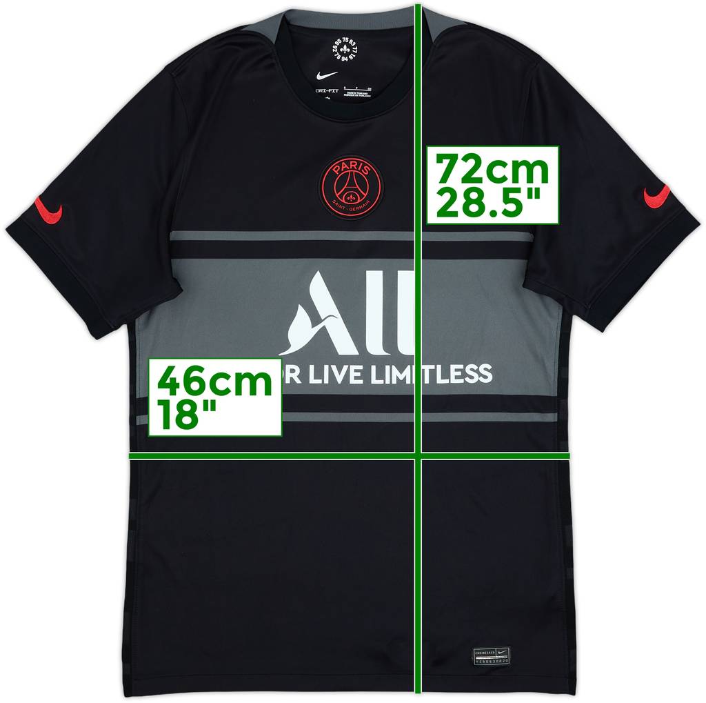 2021-22 Paris Saint-Germain Third Shirt - 8/10 - (S)
