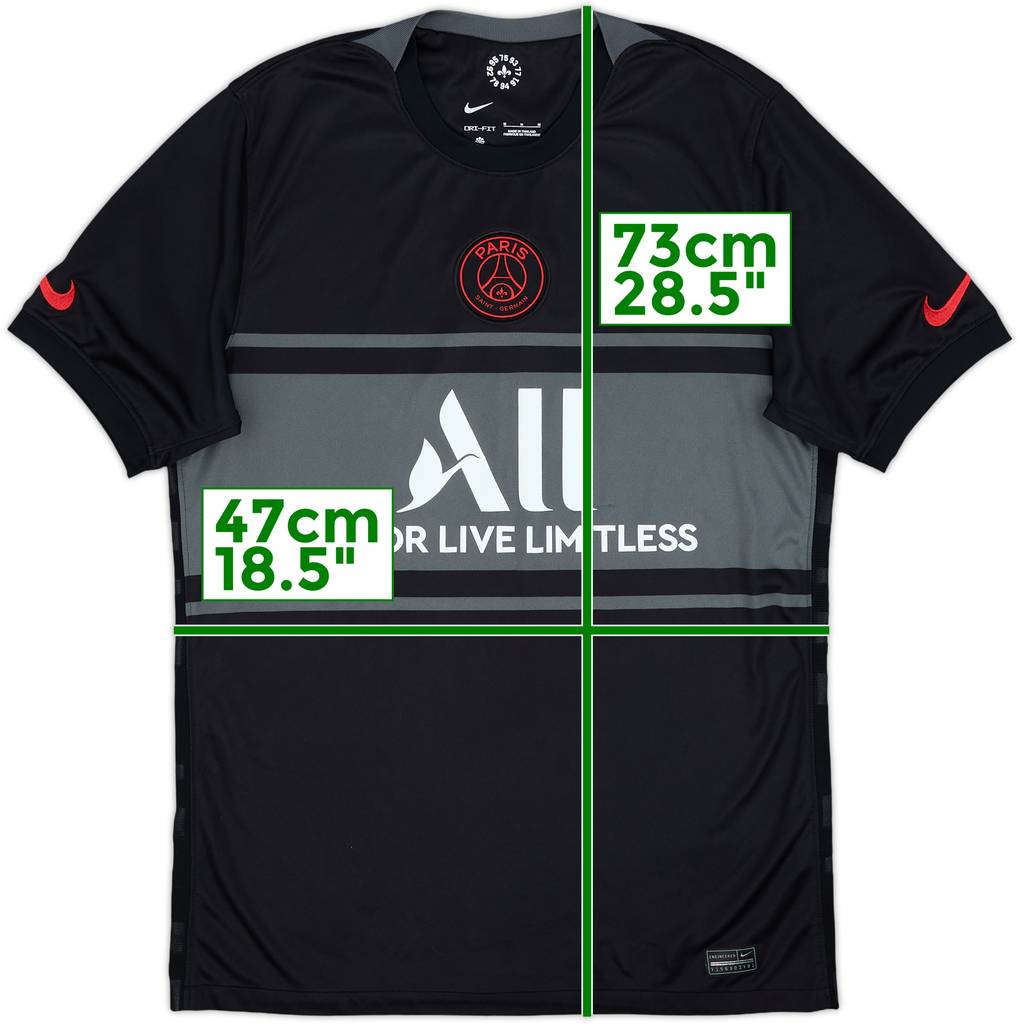 2021-22 Paris Saint-Germain Third Shirt - 8/10 - (M)
