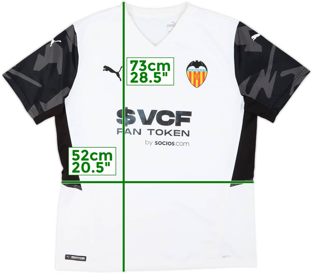 2020-21 Valencia Home Shirt - 6/10 - (L)