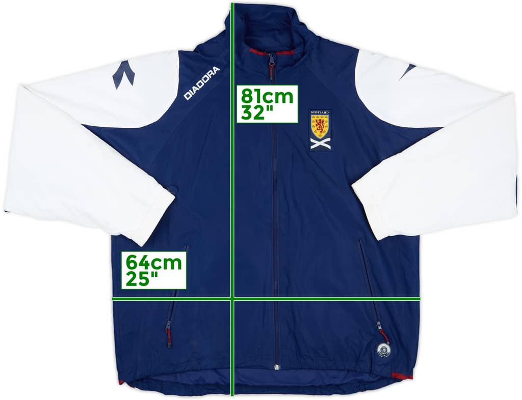 2006-07 Scotland Diadora Hooded Rain Jacket - 7/10 - (XL)