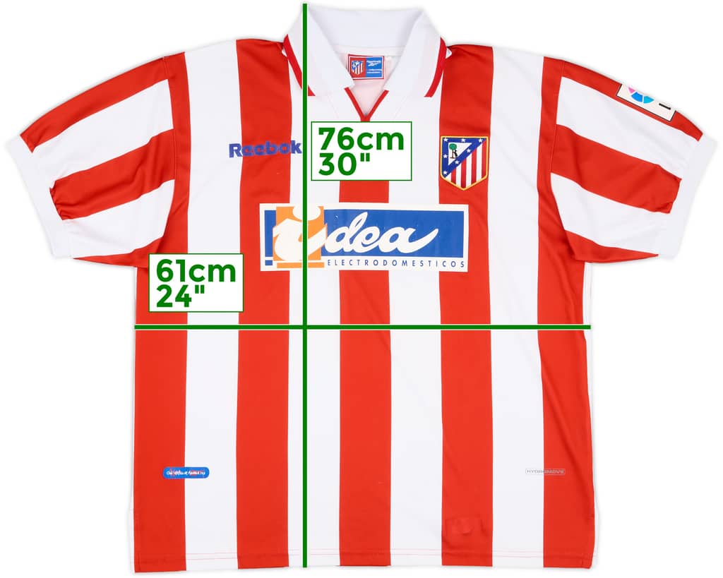 2000-01 Atletico Madrid Home Shirt - 8/10 - (L)