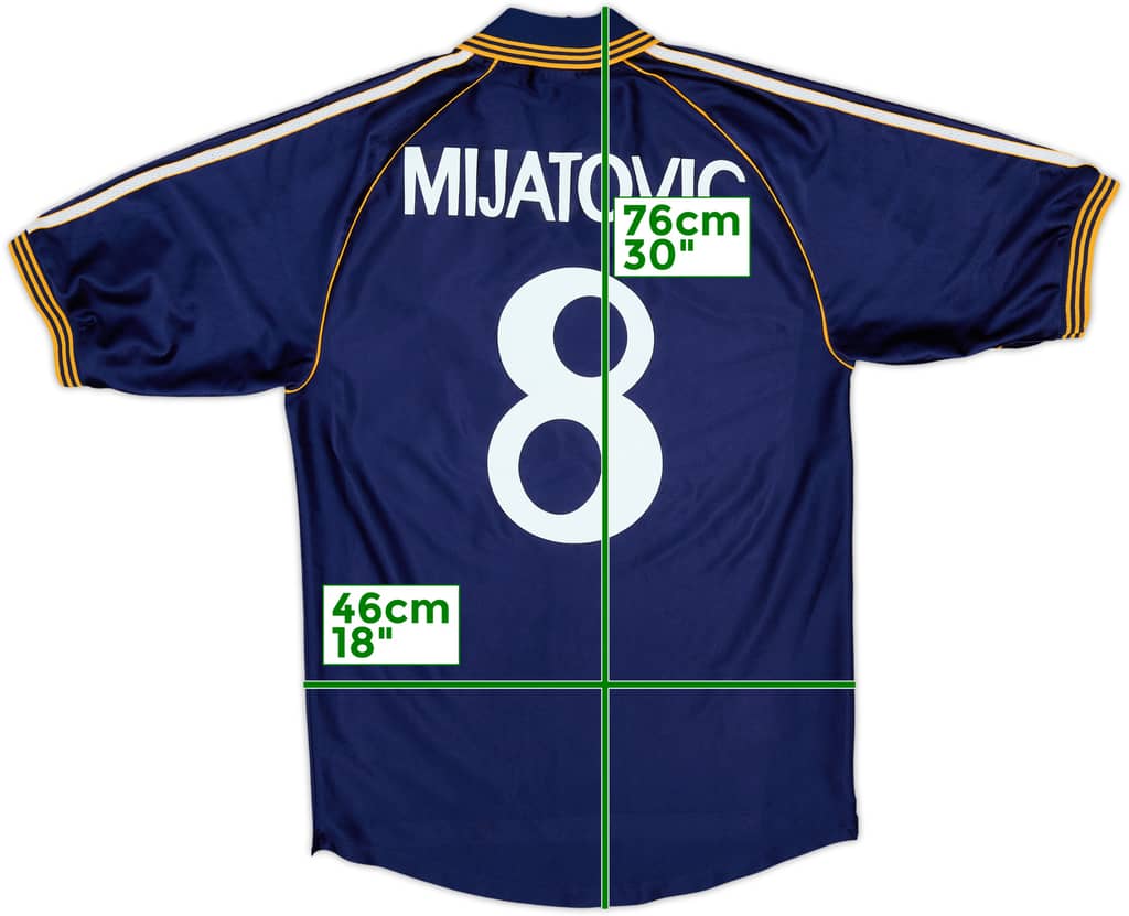 1998-99 Real Madrid Third Shirt Mijatovic #8 - 8/10 - (S)