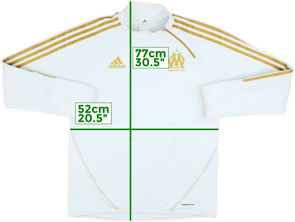 2013-13 Olympique Marseille adidas 1/4 Zip Drill Top - 6/10 - (L)