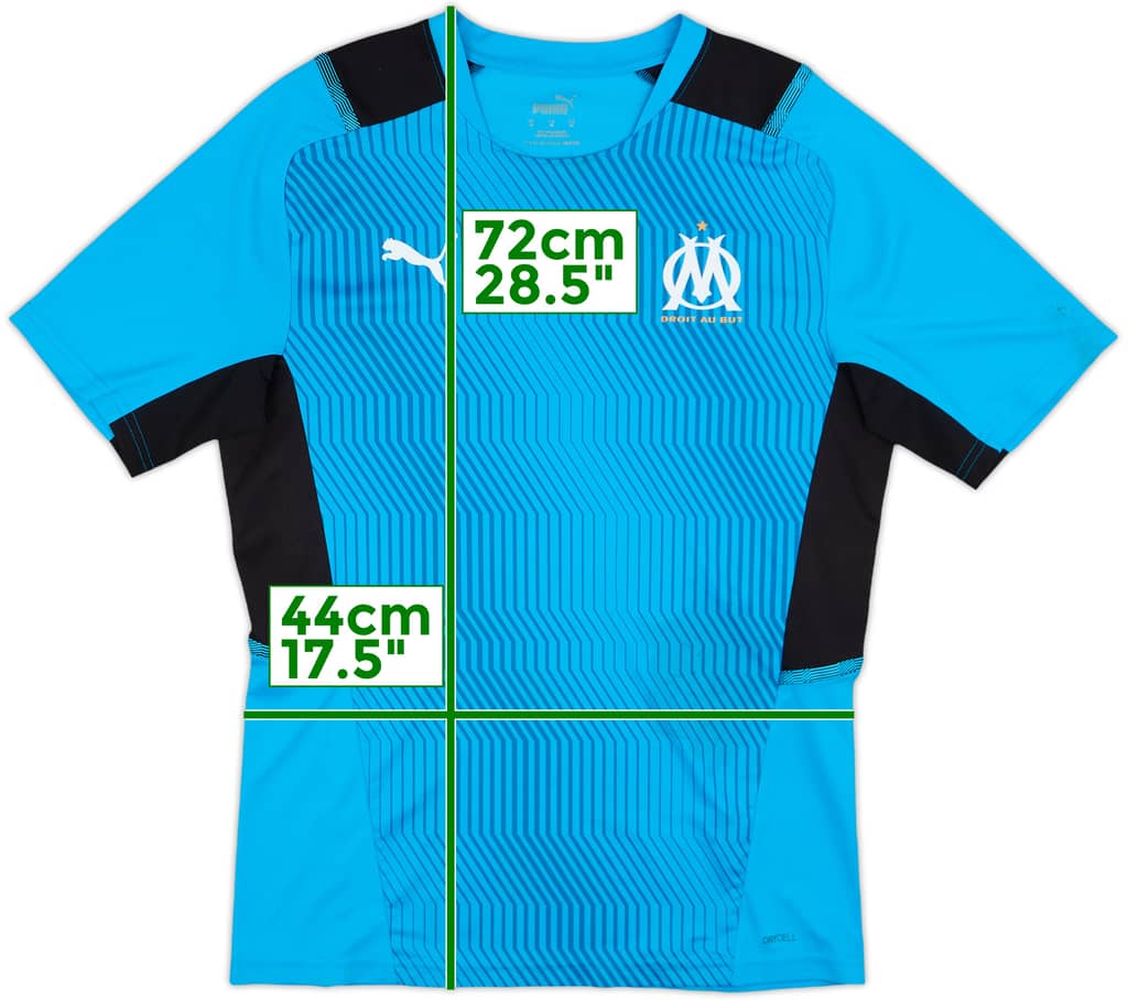 2021-22 Olympique Marseille Puma Training Shirt - 8/10 - (M)
