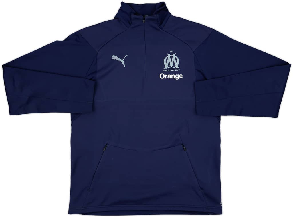 2018-19 Olympique Marseille Puma 1/4 Zip Drill Top - 8/10 - (M)