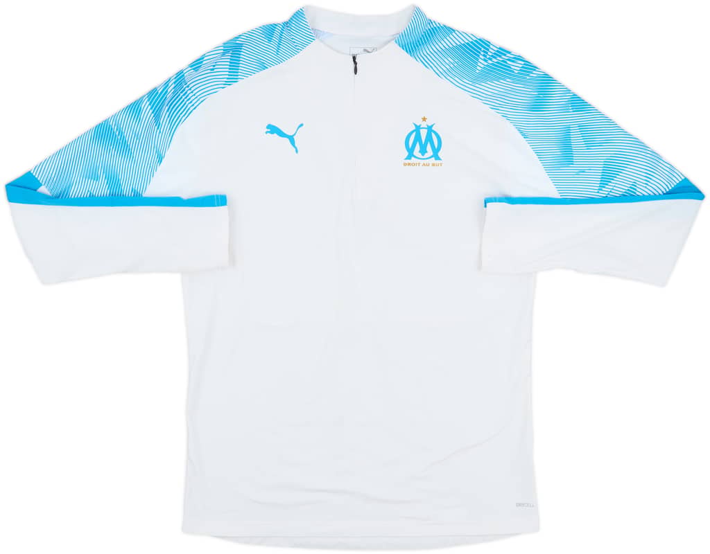2018-19 Olympique Marseille Puma 1/4 Zip Drill Top - 8/10 - (L)