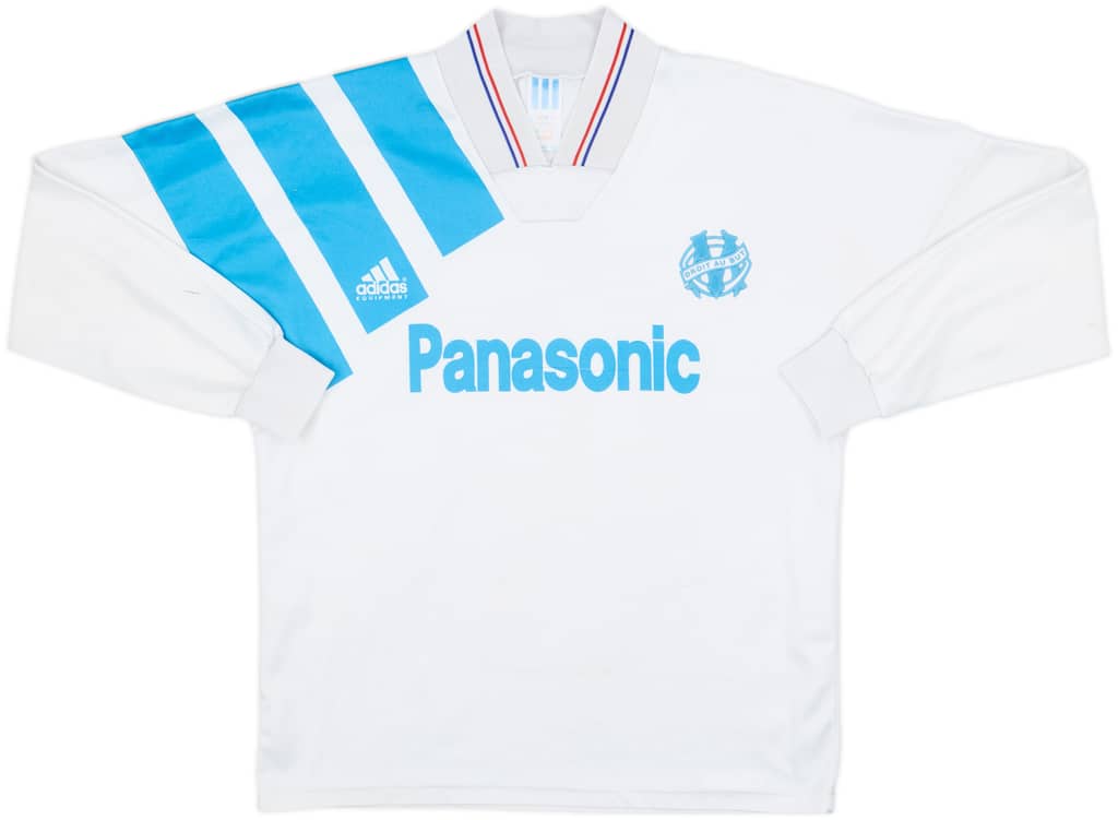 1991-92 Olympique Marseille Home L/S Shirt - 6/10 - (M)