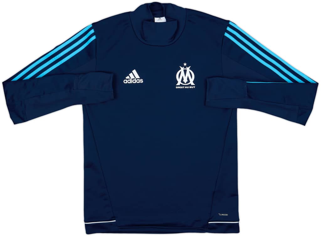 2017-18 Olympique Marseille adidas Sweat Top - 9/10 - (S)