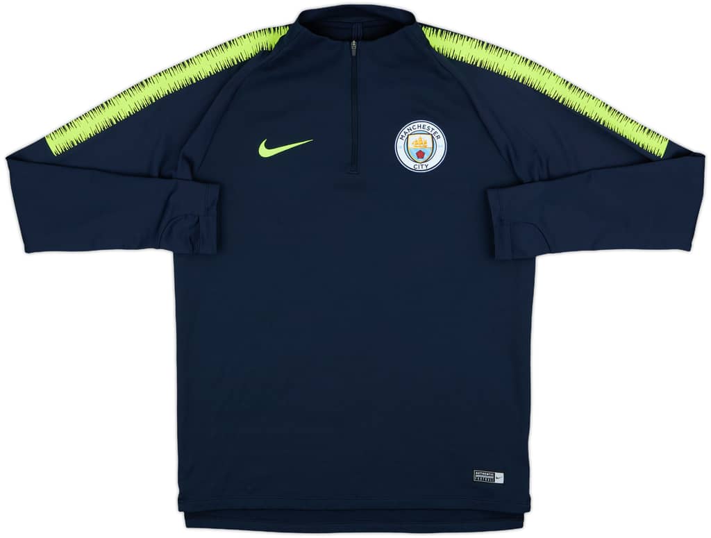 2018-19 Manchester City Nike 1/4 Zip Training Top - 8/10 - (M)