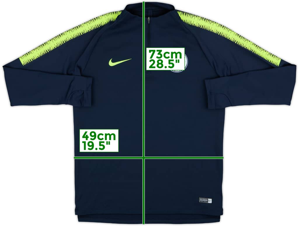 2018-19 Manchester City Nike 1/4 Zip Training Top - 8/10 - (M)