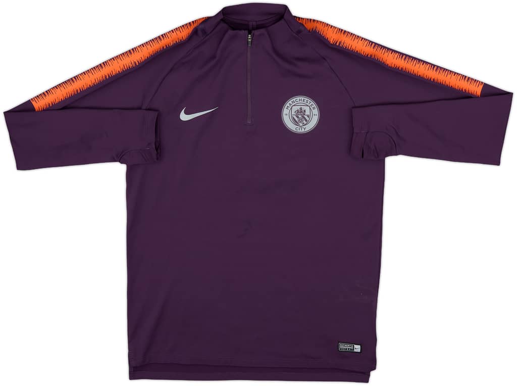 2018-19 Manchester City Nike 1/4 Zip Training Top - 7/10 - (M)