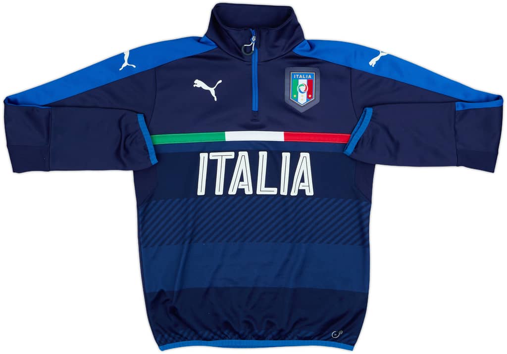 2015-16 Italy Puma 1/4 Zip Drill Top - 8/10 - (S)
