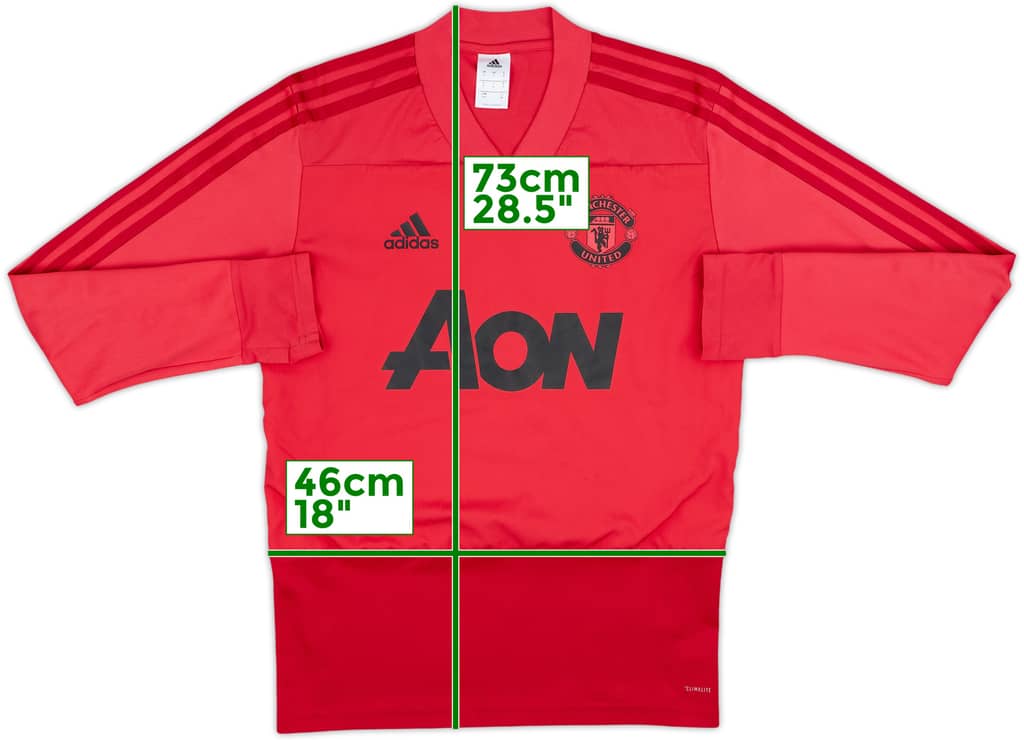 2018-19 Manchester United adidas Drill Top - 7/10 - (S)